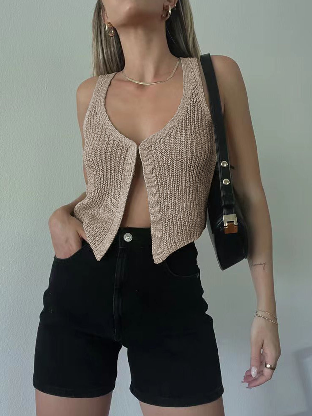 AFFETTO's Hook - and - Eye Vest - Affettoclothingstore